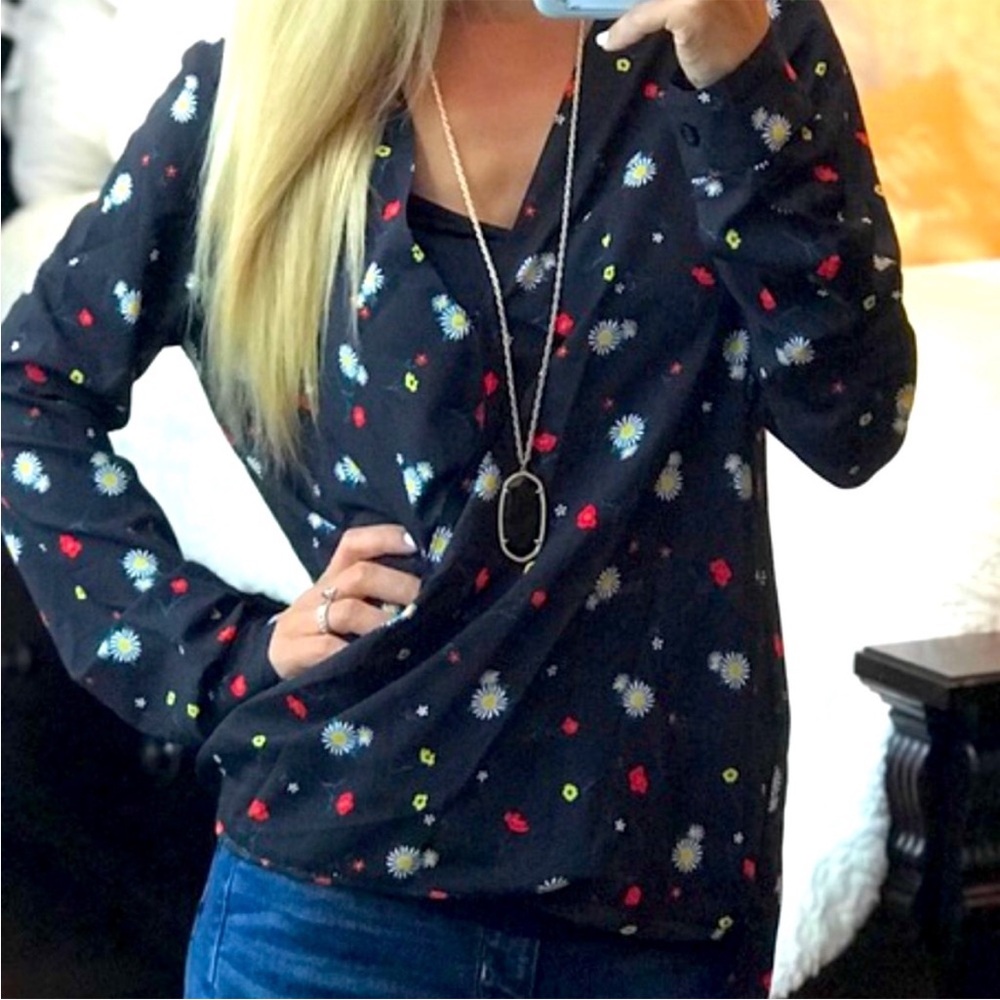 BCBGeneration open front floral top